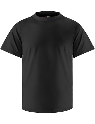 Image of Boys Rash Guard Short Sleeve Swim Shirt UPF+ 50 Rashguard for Toddler Teens Water Sun Shirts Swim Wear Quick Dry
