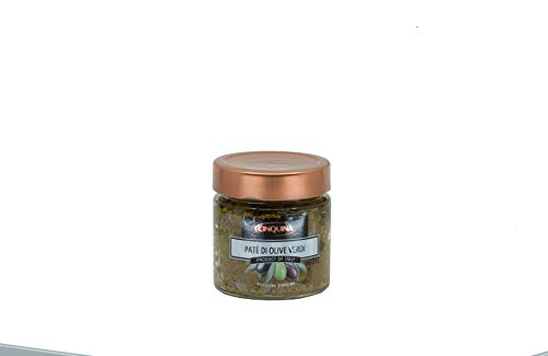 Italy's Green Olives Pate, Cinquina Selection Green Olives, Imported From Italy, 7.05 OZ