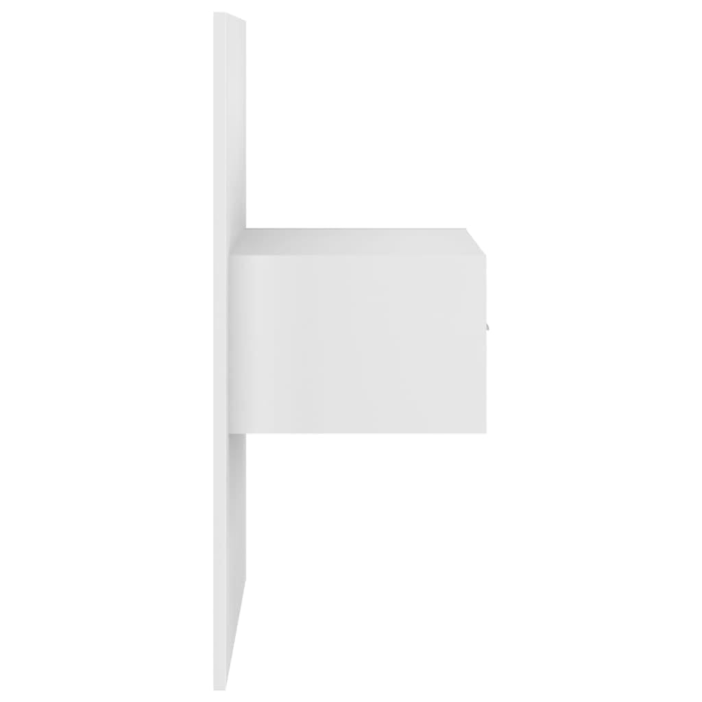 vidaXL Cabecero de Cama Cabezal Dormitorio Estructura Habitación Mobiliario Muebles Decoración Adorno con Mesitas Madera Contrachapada Blanco
