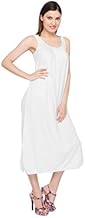 Garmend Cotton Full Length Camisole for Women - Long Innerwear Petticoat - Plus Size Nighty - Kurti Slip - Suit Slip - White Color