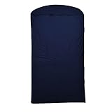 Forro para Saco de Dormir Ultraligero, Forro elástico para Saco de Dormir para Acampar, sábanas de Viaje para Ropa de Cama de Campamento, Forro de poliéster Multifuncional con (Azul Marino)