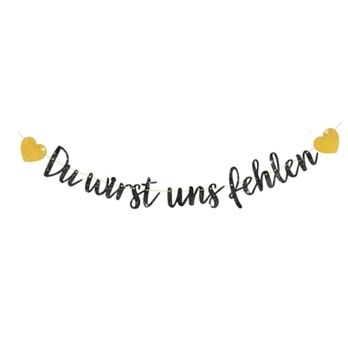Abschiedsparty Banner Deko,Rente Deko Girlande Banner,Abschluss Deko Renteneintritt Frau Abschiedsparty,Ruhestand Deko Rente Party,Abschied Rente Kollegin Abschiedsfeier(schwarz)