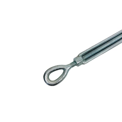 1/2" x 12" Tensor Gancho Ojal Pulley Galvanizado Forjado en Caliente Capacidad 1500 Lb 4 Piezas miniatura 5