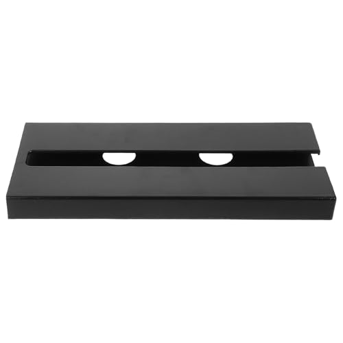 JEWEDECO Soporte Colgante para Copas de Vino de Cristal Negro, Estante para Colgar Vasos Invertido, Compatible Cocina y Bar, Ahorro de Espacio, Diseño Compacto y Drenaje