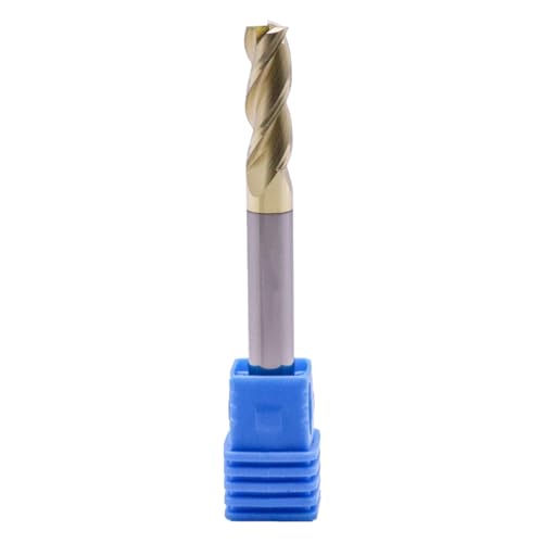 Image of BestParts 1 /4 inch 3 Flute Solid Carbide End Mill for Aluminum - ZrN Coated | 37 Degree Helix, 1 /4 inch Cutting Diameter, 1 /4 inch Shank Diameter, 3 /4 inch Length of Cut, 2-1 /2 inch Overall Length, Square End