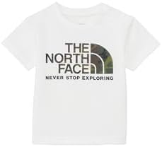 The North Face Short Sleeve Cut and Sew T-Shirt, Short Sleeve, Camo Logo Tee, Unisex, Baby UV Care, Organic Cotton