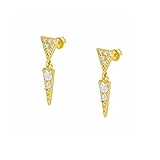 ISCBAFYX Pendientes pequeños geométricos para Mujer, Pendientes Piercing, joyería de circón, Pendientes