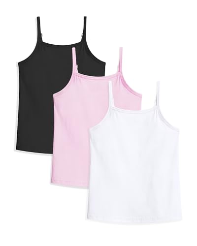 Image of Auranso Girls Undershirts Toddler Camisole Adjustable Straps Cami Tank Tops