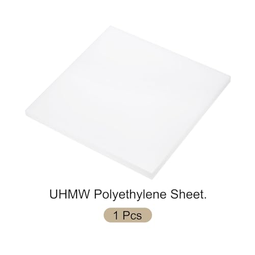 Image of 6 x 6 Inch UHMW Polyethylene Sheets, 3 /8 Inch Thick Ultra High Molecular Weight White Plastic Sheet [for Home, Industrial]