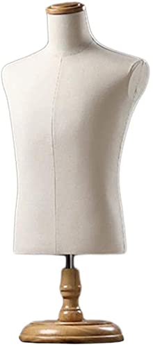 Maniqui Costura Ajustable Maniquí de Costura Vestido Masculino De Encimera Forma Maniquí Con Soporte, Pantalla De Ropa De Torso Ligero For Camiseta Y Trajes De Hombre, Altura Ajustable(Round Stand)