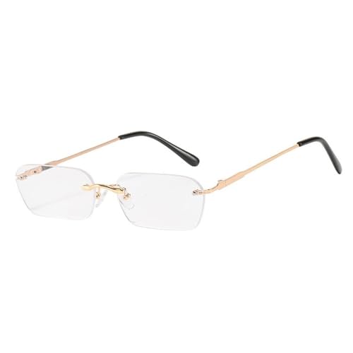 Lunettes de soleil rectangulaires aux verres transparents roses et jaunes rétro