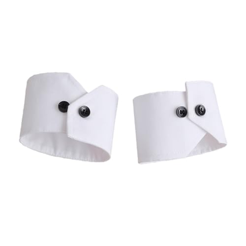 PENGXX Einfache Handgelenkmanschetten, abnehmbares Armband, elegante schwarze Knöpfe, Hemd-Stil, falsche Manschetten für Pullover