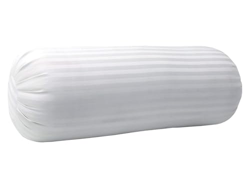 Image of Microfibre Round Bolster Bed /Sofa /Diwan Pillow | Light, Soft & Fluffy for Neck & Back Support | Washable Breathable, Durable | Size 16x32 Inch - Big Round Pillow | Set of 2 (16x32 Inch)