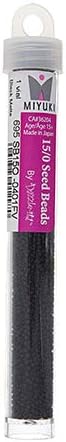 Miyuki Seed Bead 15/0 APX.22g - Black Matte Japanese Glass Seed Beads