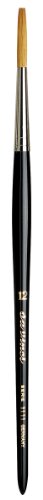 da Vinci Graphic Design Series Lettering Brush, Straight Edge Tip Kolinsky Red Sable with Black Handle, Size 12
