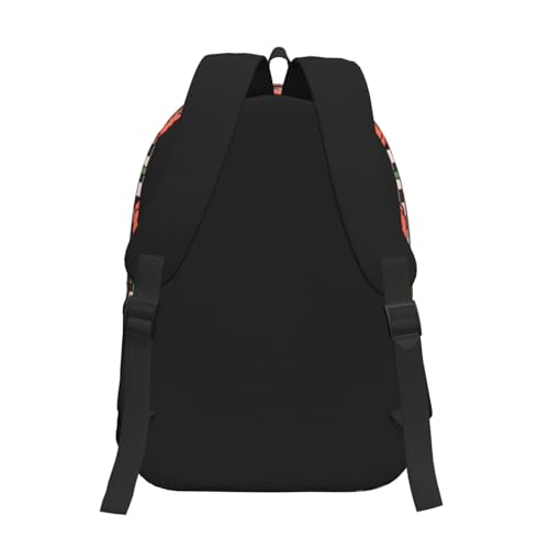 Mochila Halloween calabazas negra y blanca 17 pulgadas miniatura 3