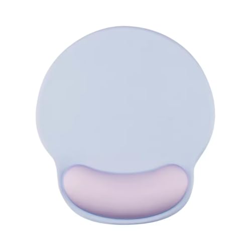 Image of Mouse Pad with Gel Wrist Rest Support, Ergonomic Mouse Cushion with Non Slip Rubber Base Mouse Pad for Laptop, Computer, Gaming, Office (Lavender, Round)
