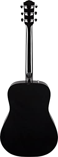 Fender Acoustic Guitar, with 2-Year Warranty, CD-60 Dreadnought V3 Classic Design with Rounded Walnut Fingerboard and Alloy Steel Strings, Glossed Black Finish, Spruce Top, Includes Hard-Shell Case - Image 3
