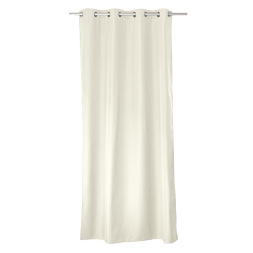 ED ENJOY HOME Rideau Thermique Occultant Ecru 135×240 cm, Œillets Métal, Anti-Chaleur,...