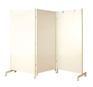 Amazon.co.jp: キャスター付パーテーション3連 高さ145cm ホワイト NJ