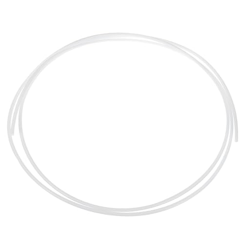 sourcing map PTFE Tubing Hose 200cm/6.56ft Long, 2.5mm ID 4mm OD High Temperature Tube, Insulating 3D Printer Hose White
