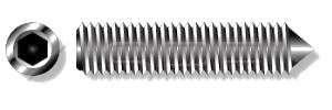 (500pcs) #2-56 X 1/8 Cone Point Socket Set Screws, Stainless Steel 18-8, Ships Free in USA by Aspen Fasteners