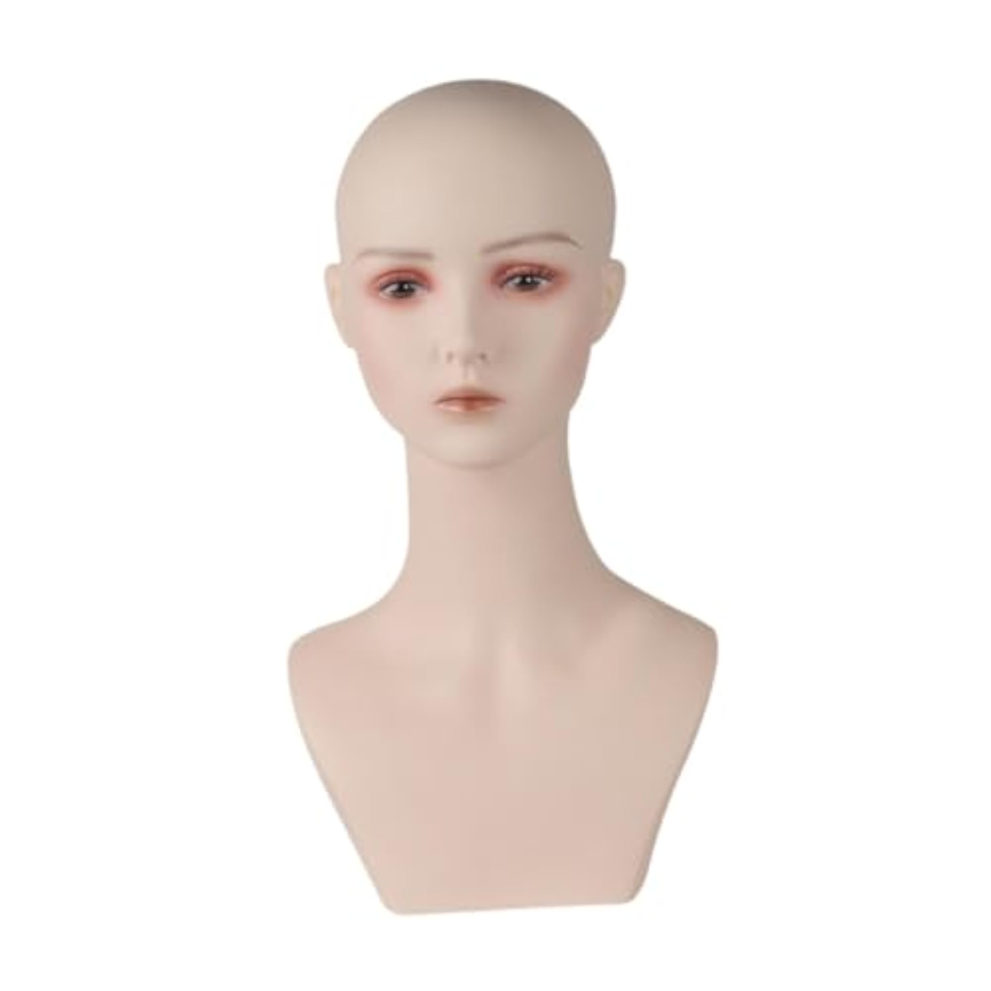 Female Mannequin Head with Shoulder for Eyeglasses Display