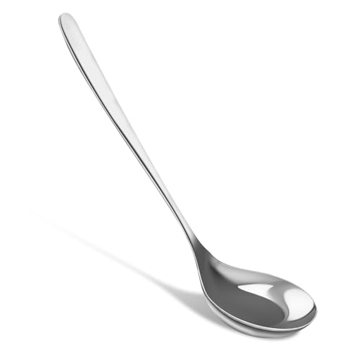 LXUEJIE Chochla ze stali nierdzewnej, srebrna, chochla do zupy, chochla ze stali nierdzewnej, chochla do sosów, chochla do zupy do serwowania zup i dań jednogarnkowych
