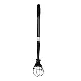 KIOALXZ Ausziehbarer Golfball Rollpicker, Aluminium Teleskop Retriever, rostfrei, mit 5 teiliger einziehbarer Funktion, Golfball Retriever Teleskop Pickup, Schwarz, 60 x 183 cm