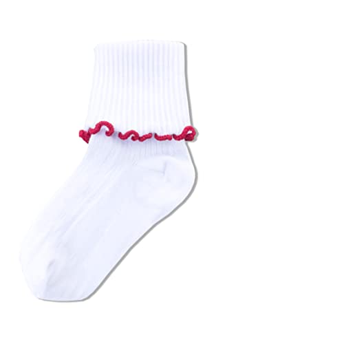 Sierra Socks Big Girl's Turn Cuff Lettuce Edge School Uniform Socks - Combed Cotton, Seamless Toe, Soft, & comfortable socks2