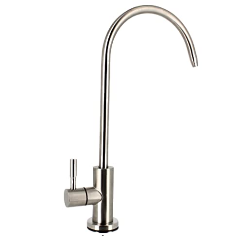 Bellerofonte Grifo De 1 Vía De Acero Inoxidable Con Palanca Para Purador De Agua, Ósmosis Inversa Y Sistemas De Filtración Bellerofonte Grifo De 1 Vía De Acero Inoxidable Con Palanca Para Purador De Agua, Ósmosis Inversa Y Sistemas De Filtración