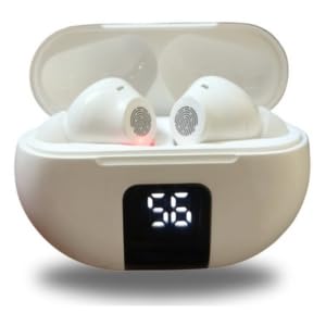 Image of SHARKin Air Buds in-Ear Earbuds with Super bass 13mm Drivers for Deep Bass 10-Minute Charge for 100 Minutes Playtime LED Display | USB-C Charging Crystal Clear Calling Portable Charging Case(1pcs)