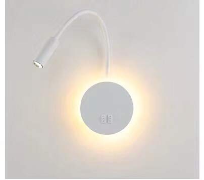 Budbuddy LED Lampa Ścienna Do Czytania 3 W + 8 W, Nowoczesna Z Przełącznikiem, Oświetlenie Ścienne Do Wnętrz, Korytarza, Sypialni, Hotelu, Lampka Nocna, 3000