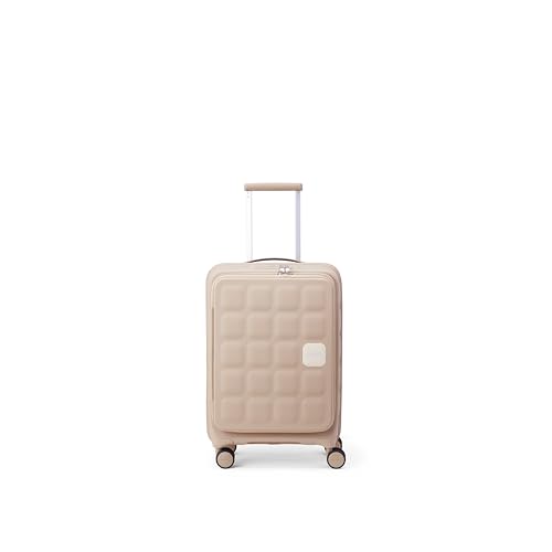 Image of American Tourister Bitbloc | Cabin Trolley Bag (55.5 cm) | 34 Ltrs | 360 8 Wheel Spinner | Hard Case | Recessed TSA Lock | 3 Years Global Warranty | Coffee