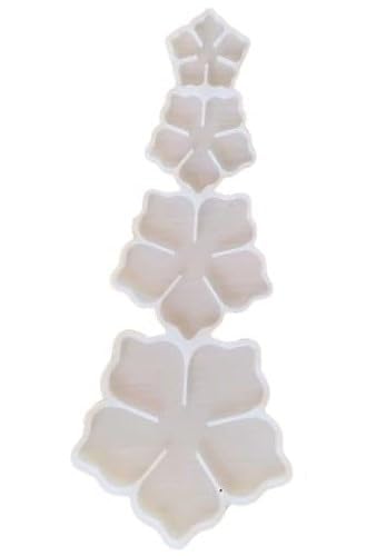 MGS CRAFT VIBES Flower Mold 4 in 1 Decorative Epoxy Resin Art Mould DIY Art and Craft 4