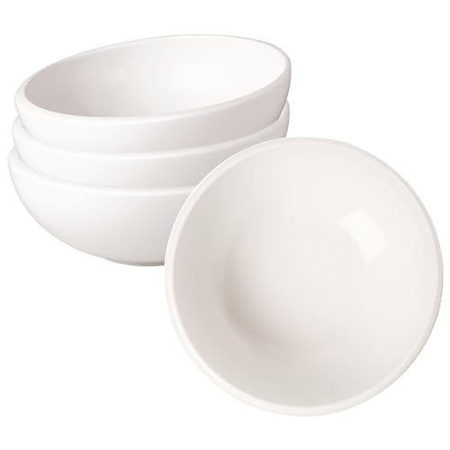 Villeroy & Boch NewMoon Bol 4er Set, 750ml, Müslischalen mit Halbmond-Tellerrand, Premium Porzellan, Weiß
