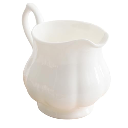 BRIGHTFUFU 230ml English Style Milk Jar Porcelain Creamer Milk Container Cup Coffee Jar Tea Pot for Kitchen