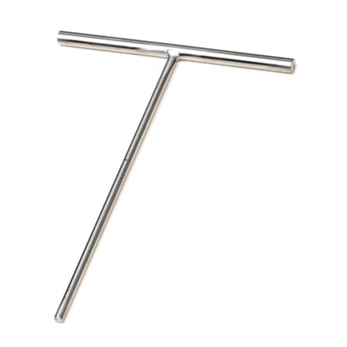 1 Piece Pancake Maker Stick Crepe Maker Batter Spreader Pancake Griddle Stainless Steel Crepe Stick Spreader T Shape Crepe Maker Pancake Batter Spreader for Home and Kitchen(Silver, S)