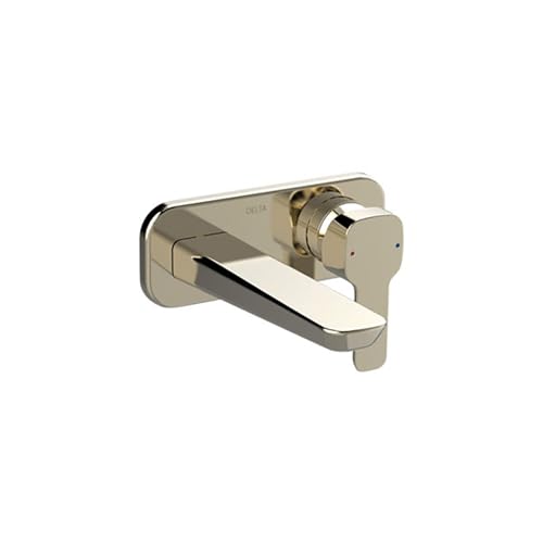 Image of Delta Faucet Kami Basin Mixer Tap I Single-Handle Wall-Mount Bathroom Faucet Trim I 10 Year Warranty I Countertop Wash Basin Tap I Polished Nickel I T31339-PNWL