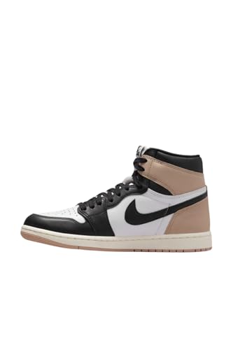 Jordan Women's 1 Retro HI OG Black/Legend MD Brown-White (FD2596 021) (Black/Legend Md Brown-White, US Footwear Size System, Adult, Women, Numeric, Medium, 5.5)2