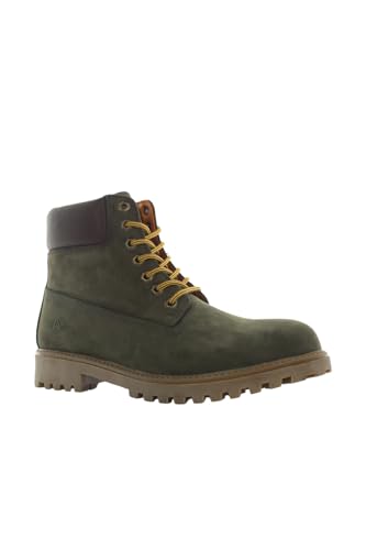 Lumberjack SMH6901-001 Bottines Polonaises Amphibiens Nubuck Jaune, Vert olive, 41 EU