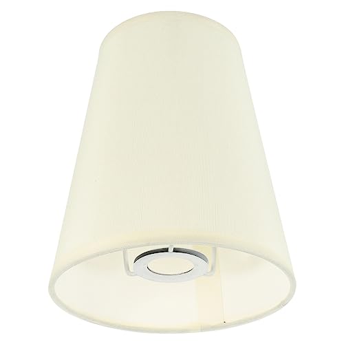 E14 Stoff-Lampenschirm, Creme/beige Mit Goldener Borte – Durchmesser 185 Mm, Höhe 140 Mm, Für Kronleuchter