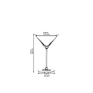 Riedel vinum xl martini glasses set of 2 precision blown crystal martini glasses with stem elegant cocktail glasses for bar 95oz machine washable  urban country home decor