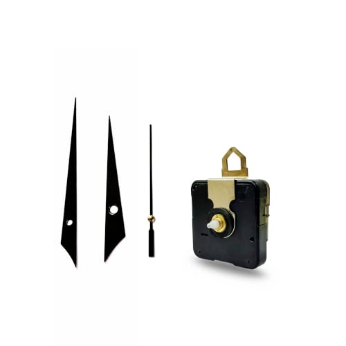 Image of 12mm Wall Clocks Silent Movement, Battery Operated Quartz Wall Clock Movement Replacement Kit with Hands (Wood Pati)