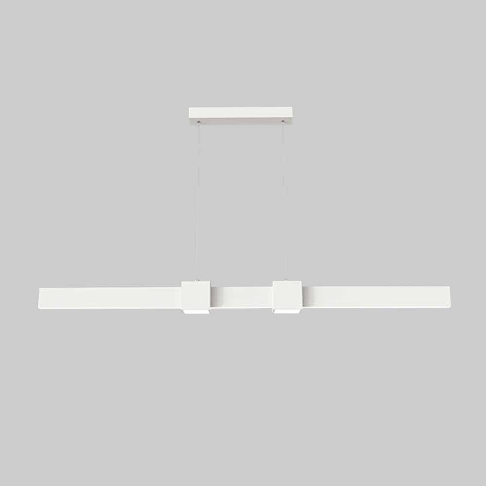 Suspension linéaire LED 3 températures de couleur avec hauteur réglable lustre blanc 100 cm