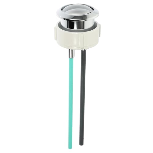 TOVINANNA Botón de Tanque para Inodoro Pulsador Redondo 38 CM Diámetro Superficie Electrochapada Plateada Repuesto Compatible para Cisternas Domésticas y Hoteleras Fácil Limpieza y