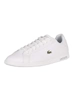 Lacoste Men's Graduate BL21 1 SMA Sneaker, White/White, 8 US [Warehouse]