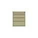 Valley Craft F89606TS Modular Mobile Cabinet with 5" Caster, 21" Length x 24" Width x 33" Height, 4 Drawers (3", 6", 6", 9"), Tropic Sand