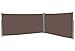 Produktbild vanvilla Doppel Seitenmarkise Eck Markise Sichtschutz Windschutz Sonnenschutz Braun 200x600 cm