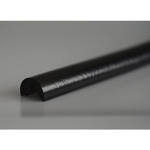 Eckschutzprofil Typ a magnetisch 1 Meter Kantenschutz Eckschutz Schutzprofil Made in Germany - Farbeschwarz - Knuffi